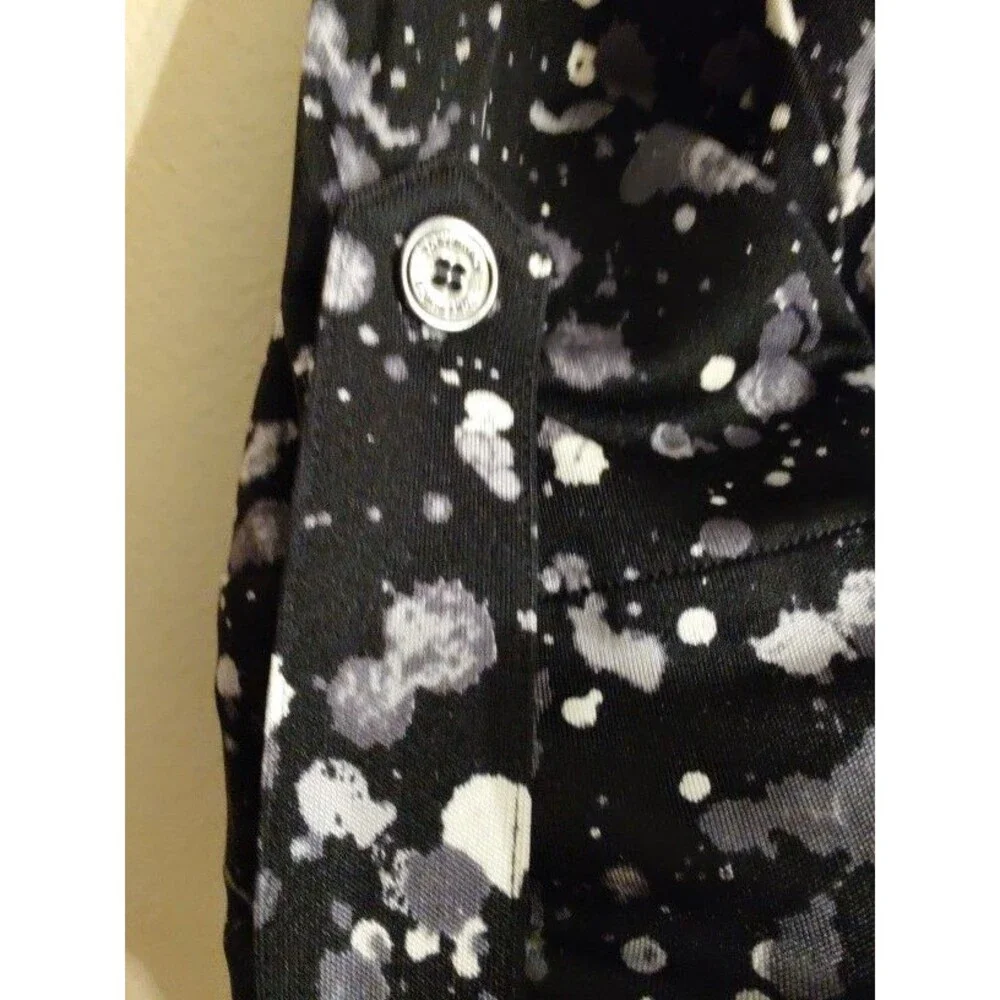 Women's Tory Burch 100% Silk Black White Belted Dress Size Small